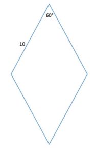 rhombus with a 60° angle