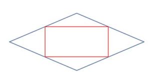 rectangle inside a rhombus