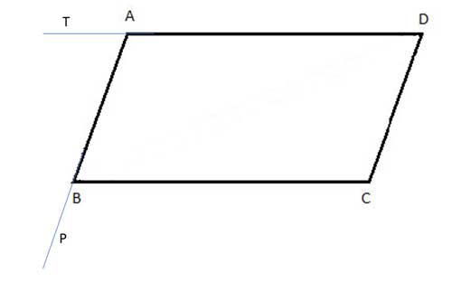 parallelogram with extended edges